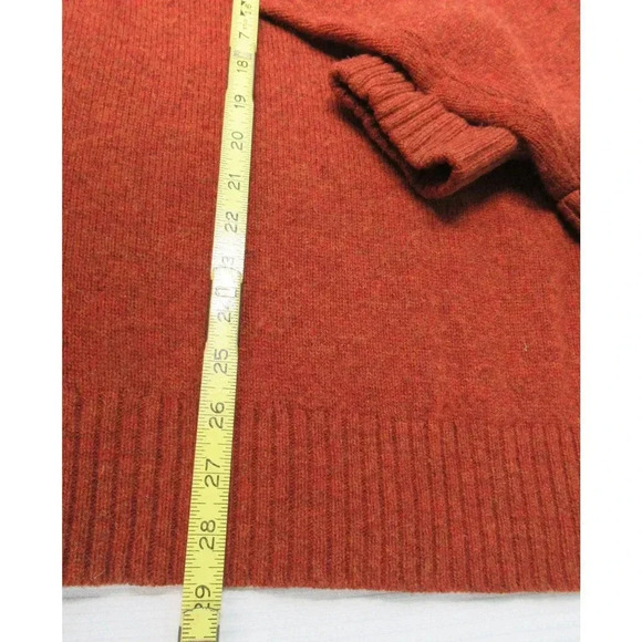 Pendleton Sweater Washable Crew Neck Men's 2XL Shetland Wool Dark Burnt Orange - Picture 2 of 6